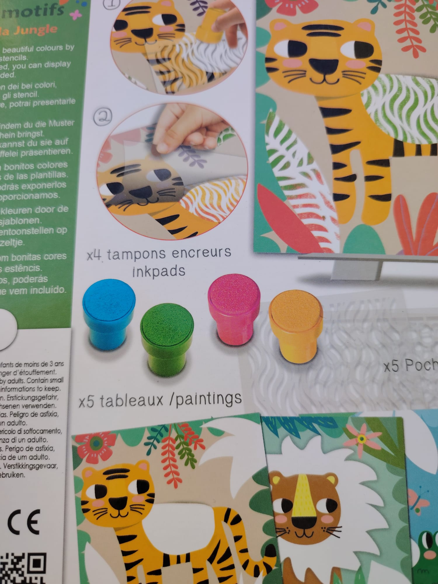 Tableau facile "Pochoirs Motifs – Couleurs de la Jungle" – Image 3
